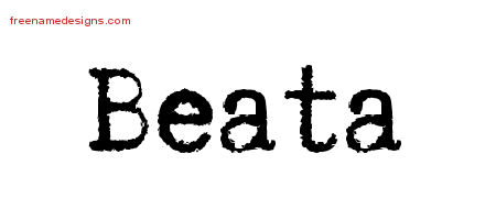 Typewriter Name Tattoo Designs Beata Free Download