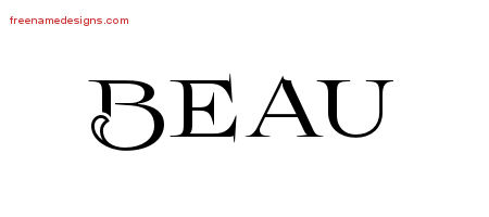 Flourishes Name Tattoo Designs Beau Graphic Download