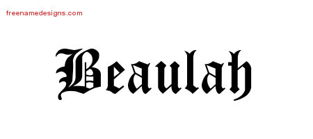 Blackletter Name Tattoo Designs Beaulah Graphic Download