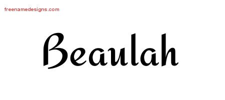 Calligraphic Stylish Name Tattoo Designs Beaulah Download Free