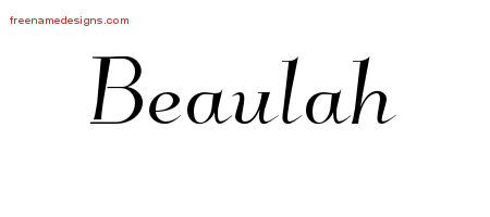 Elegant Name Tattoo Designs Beaulah Free Graphic