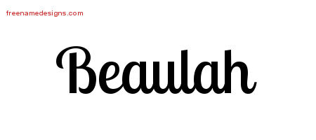 Handwritten Name Tattoo Designs Beaulah Free Download