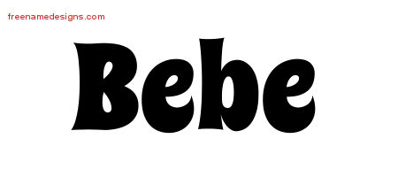 Groovy Name Tattoo Designs Bebe Free Lettering