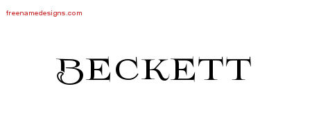 Flourishes Name Tattoo Designs Beckett Graphic Download