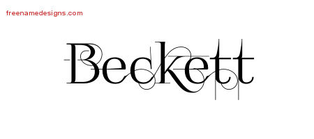 Decorated Name Tattoo Designs Beckett Free Lettering