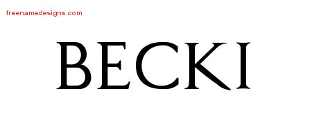 Regal Victorian Name Tattoo Designs Becki Graphic Download