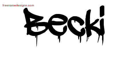 Graffiti Name Tattoo Designs Becki Free Lettering
