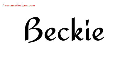 Calligraphic Stylish Name Tattoo Designs Beckie Download Free