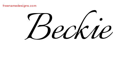 Calligraphic Name Tattoo Designs Beckie Download Free