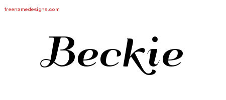 Art Deco Name Tattoo Designs Beckie Printable