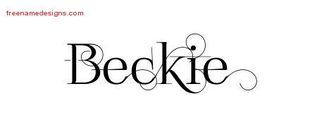 Decorated Name Tattoo Designs Beckie Free
