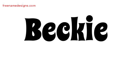 Groovy Name Tattoo Designs Beckie Free Lettering