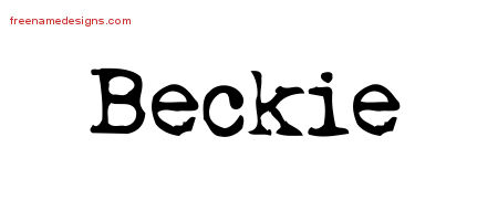 Vintage Writer Name Tattoo Designs Beckie Free Lettering