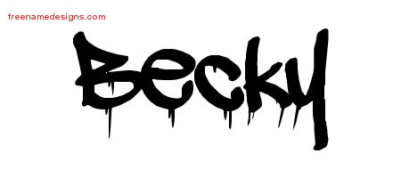 Graffiti Name Tattoo Designs Becky Free Lettering