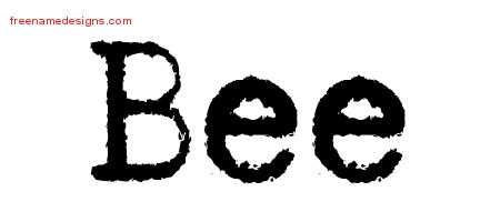 Typewriter Name Tattoo Designs Bee Free Download