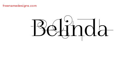 Decorated Name Tattoo Designs Belinda Free
