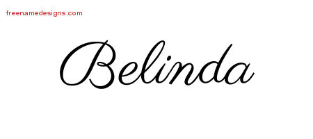 Classic Name Tattoo Designs Belinda Graphic Download