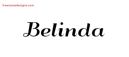 Art Deco Name Tattoo Designs Belinda Printable
