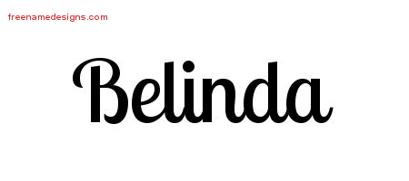 Handwritten Name Tattoo Designs Belinda Free Download