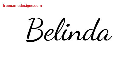 Lively Script Name Tattoo Designs Belinda Free Printout