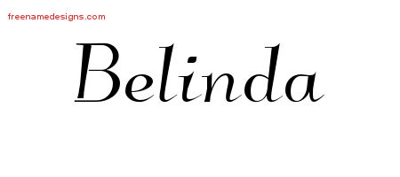 Elegant Name Tattoo Designs Belinda Free Graphic