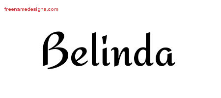 Calligraphic Stylish Name Tattoo Designs Belinda Download Free