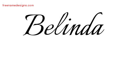 Calligraphic Name Tattoo Designs Belinda Download Free