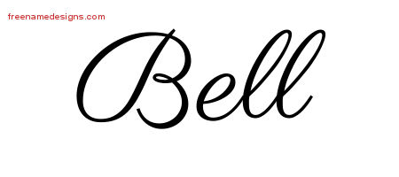 Classic Name Tattoo Designs Bell Graphic Download