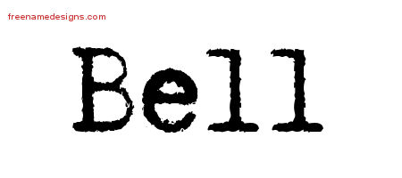 Typewriter Name Tattoo Designs Bell Free Download