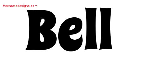 Groovy Name Tattoo Designs Bell Free Lettering