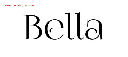 Vintage Name Tattoo Designs Bella Free Download