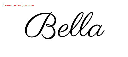 Classic Name Tattoo Designs Bella Graphic Download