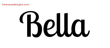 Handwritten Name Tattoo Designs Bella Free Download