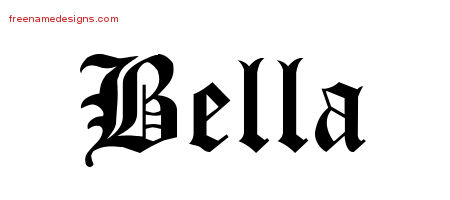 Blackletter Name Tattoo Designs Bella Graphic Download