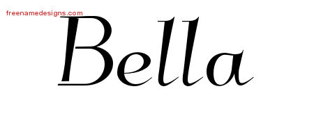 Elegant Name Tattoo Designs Bella Free Graphic