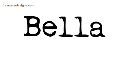 Vintage Writer Name Tattoo Designs Bella Free Lettering
