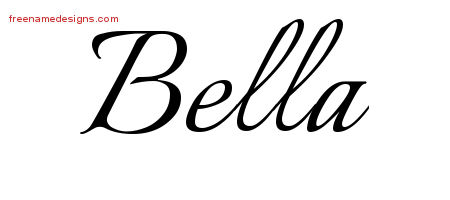 Calligraphic Name Tattoo Designs Bella Download Free