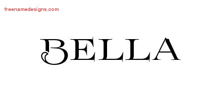Flourishes Name Tattoo Designs Bella Printable