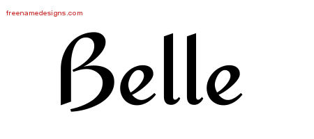 Calligraphic Stylish Name Tattoo Designs Belle Download Free
