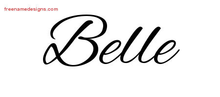 Cursive Name Tattoo Designs Belle Download Free