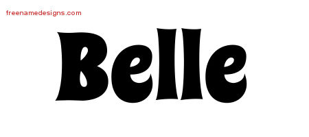 Groovy Name Tattoo Designs Belle Free Lettering
