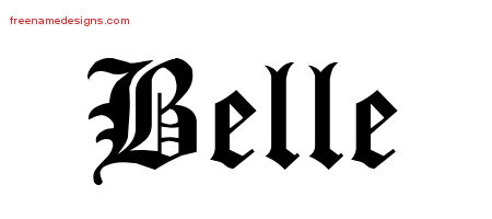 Blackletter Name Tattoo Designs Belle Graphic Download