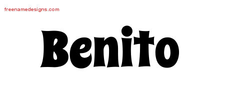Groovy Name Tattoo Designs Benito Free
