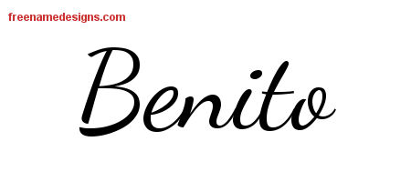 Lively Script Name Tattoo Designs Benito Free Download