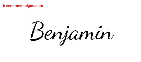 Lively Script Name Tattoo Designs Benjamin Free Download