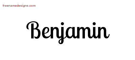 Handwritten Name Tattoo Designs Benjamin Free Printout