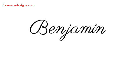 Classic Name Tattoo Designs Benjamin Printable