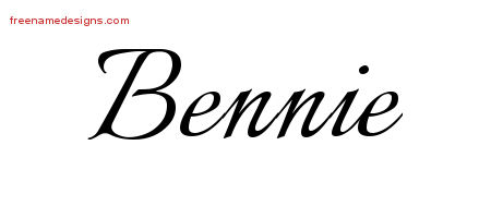 Calligraphic Name Tattoo Designs Bennie Download Free