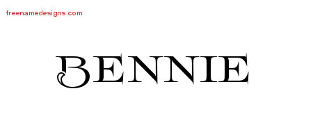 Flourishes Name Tattoo Designs Bennie Printable
