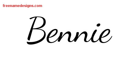 Lively Script Name Tattoo Designs Bennie Free Download